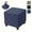 BLUE, variant on BYXAS Ottoman Cover Square Folding Storage (13"- 18") L x (15"- 18") H Ottoman Slipcovers Jacquard Stretch Cube Footrest Foot Stool Covers Protector with Elastic Band (Khaki)