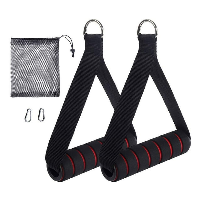 2 piezas de mangos de ejercicio, mango de banda de resistencia de repuesto, solo mangos de ejercicio para sistema de polea, accesorios de gimnasio en