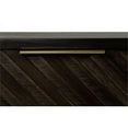 thumbnail image 4 of Limari Home Daisy Mid-Century Acacia Solid Wood Nightstand in Dark Brown/Brass, 4 of 4