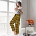 thumbnail image 5 of Naloa Retro Yellow and Black Houndstooth Pajamas Pants for Women, Lounge for Women,Women’s Pajama Lounge Pants-Medium, 5 of 6