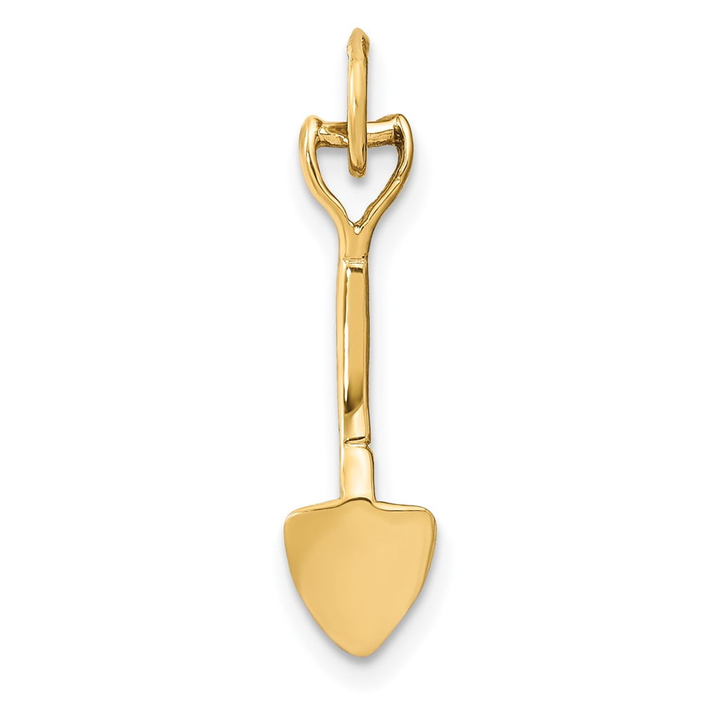 10k Yellow Gold 3-D Spade Charm