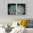 thumbnail image 3 of PixonSign Framed Wall Art Collage Print Gallery Set Spiked Breaker Succulent Duo Botanical Plants Photography Realism Modern Multicolor Warm for Living Room, Bedroom, Office - 12"x16"x2 WHITE, 3 of 6
