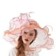 thumbnail image 3 of SAYOO Sombrero de mujer elegante tela de malla plegada con flores adornadas con cornisa ancha SAYOO  moda, 3 of 7