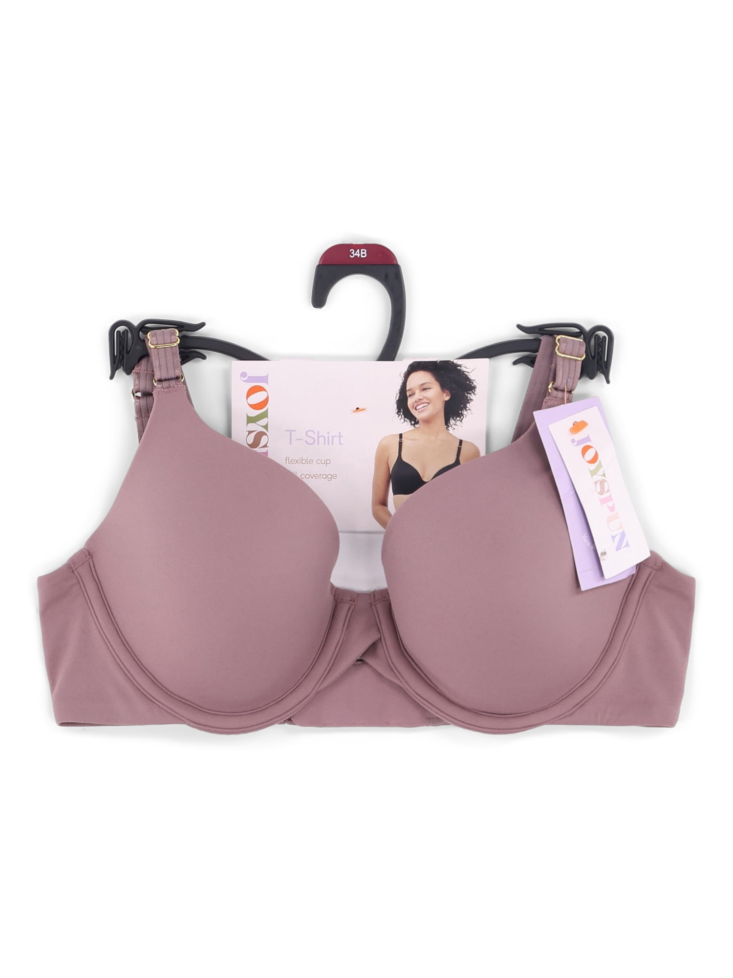 Joyspun Women's Smoothing T-Shirt Bra, Sizes 34B to 42DD