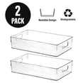 thumbnail image 4 of Plastic Storage Bins 2 Count 12.8 X 9.7 X 3.5 Inch Home Organization, 4 of 7