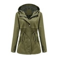 thumbnail image 4 of TFixol 2021 nuevo cortavientos chaqueta con capucha de longitud media cintura impermeable al aire libre Amazon, 4 of 6