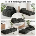 thumbnail image 7 of Erinnyees Foldable Futon Sofa Bed Single Size, Portable Sleeper Chair, Floor Mattress & Lounge Couch, Includes Pillow for Living Room, Bedroom, Apartmen, Black, 7 of 7