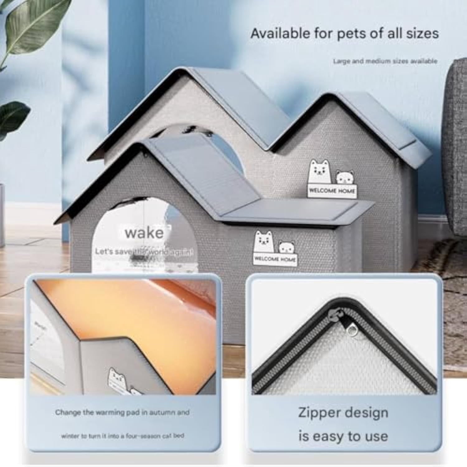 2025 New Dog House with Ac, Icexeco Pet Air Conditioner House, Pet Cooling House, Cooling Dog Houses, Air Conditioner Cat House, Foldable, with Air Conditioning 10 Ice Packs for Pets (Ice Box)