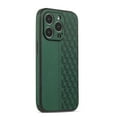 thumbnail image 2 of Case for iPhone 16 Pro Slim Lychee Texture PU Leather Cover, Shockproof Camera Lens Protection Silicone Bumper Drop Resistant Protection Phone Cover for iPhone 16 Pro, Darkgreen, 2 of 6