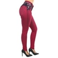 thumbnail image 4 of Fashion2Love Women's Juniors / Plus Colombian Design Butt Lift Push Up Mid Waist Skinny Jeans, 4 of 8