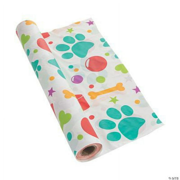 Dog Plastic Tablecloth Roll, Birthday, Party Supplies, 1 Piece