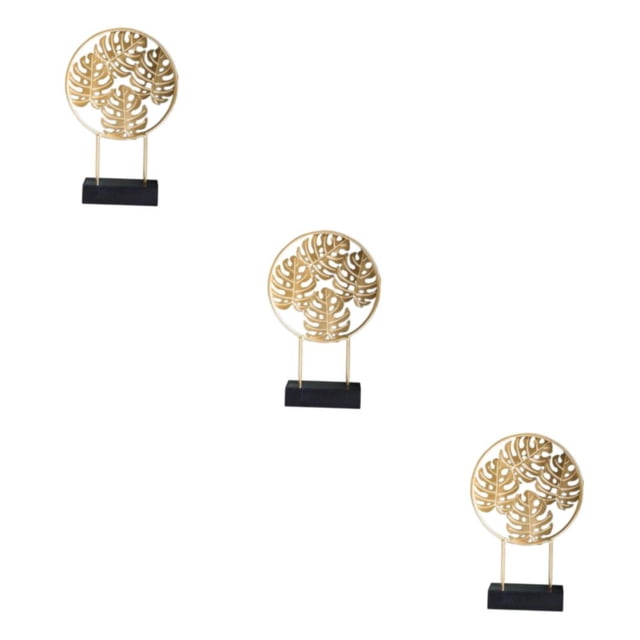 maskred Contemporary Nordic Home Office Desktop Decor with Iron Accessories Gold S 3Set