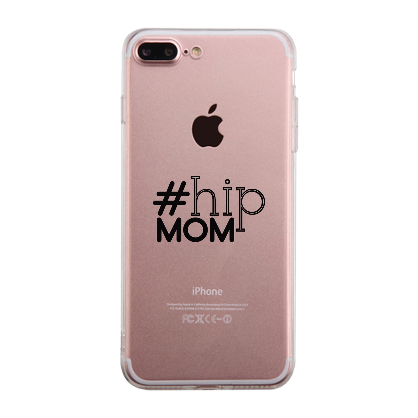 Hip Mom Clear Phone Case Cute Letter Printed Case For Young Moms