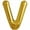 Gold, variant on NorthStar V Letter Foil Balloon