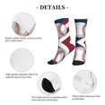 thumbnail image 5 of Unisex America Baseball Novelty Ankle Socks Colorful ComfortSoft Lightweight Sports Athletic Socks, 5 of 7