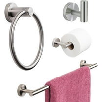Marmolux Acc 4-Piece Stainless Steel Wall Mount Bathroom Hardware Set