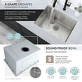 thumbnail image 3 of Azuni Dual Mount 22" Stainless Steel Single Bowl Laundry Sink with Strainer C122, 3 of 10