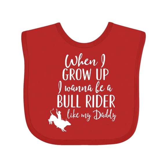 Inktastic Bull Rider Like Daddy Childs Boys Baby Bib