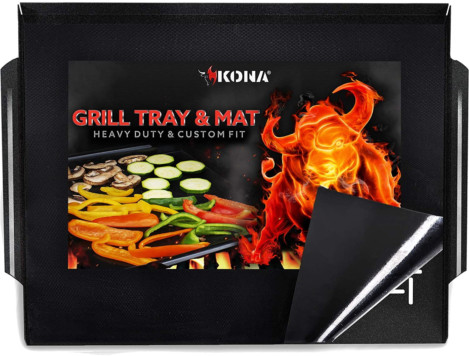 Kona Best Grill Tray with Custom Fit Best Grill Mat The Ultimate Non