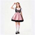 thumbnail image 5 of Kids Lace Maid Oktoberfest Costume Dress, Short Sleeve Girls Summer Festival Casual Apparel Dresses for Little Girls 3-11 Years Pink 3-4 Years, 5 of 9