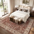 thumbnail image 3 of SIXHOME 8'x10' Area Rugs for Living Room Washable Rugs Carpet Vintage Traditional Rugs for Bedroom Dinning Room Office Soft Non Slip Large Area Rug Retro Home Decor Brick Red, 3 of 7