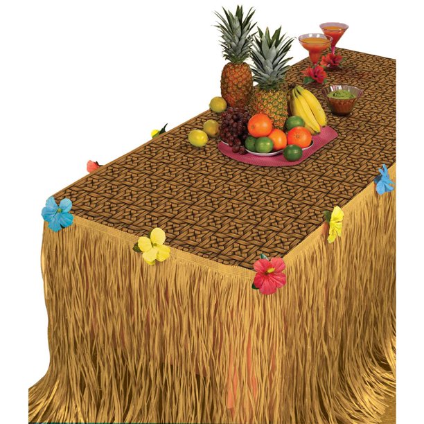 Luau Table Cover And Table Skirt Kit (Each) Party Supplies Walmart