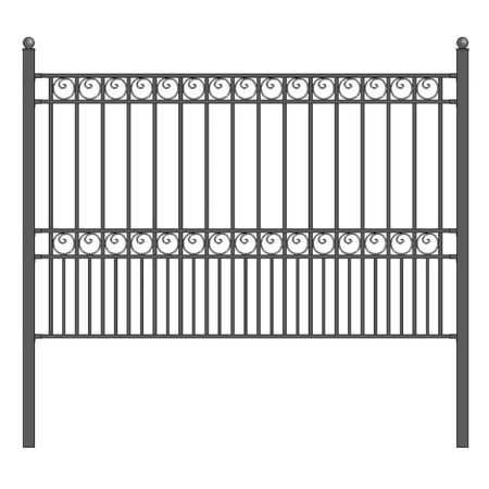 ALEKO Garden Yard DIY Steel Ornamental 5.5 x 5 ft Fence Paris Style