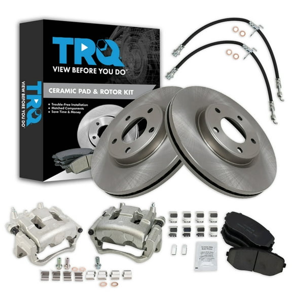 TRQ Front Brake Pad & Rotor Kit Fits 2007-2009 Ford Edge 2007-2008 Lincoln MKX BKA29406