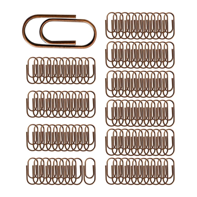 yuksok 100 Pieces Paper Clips Premium Metal Paperclips for Home Stationery Personal Red Bronze