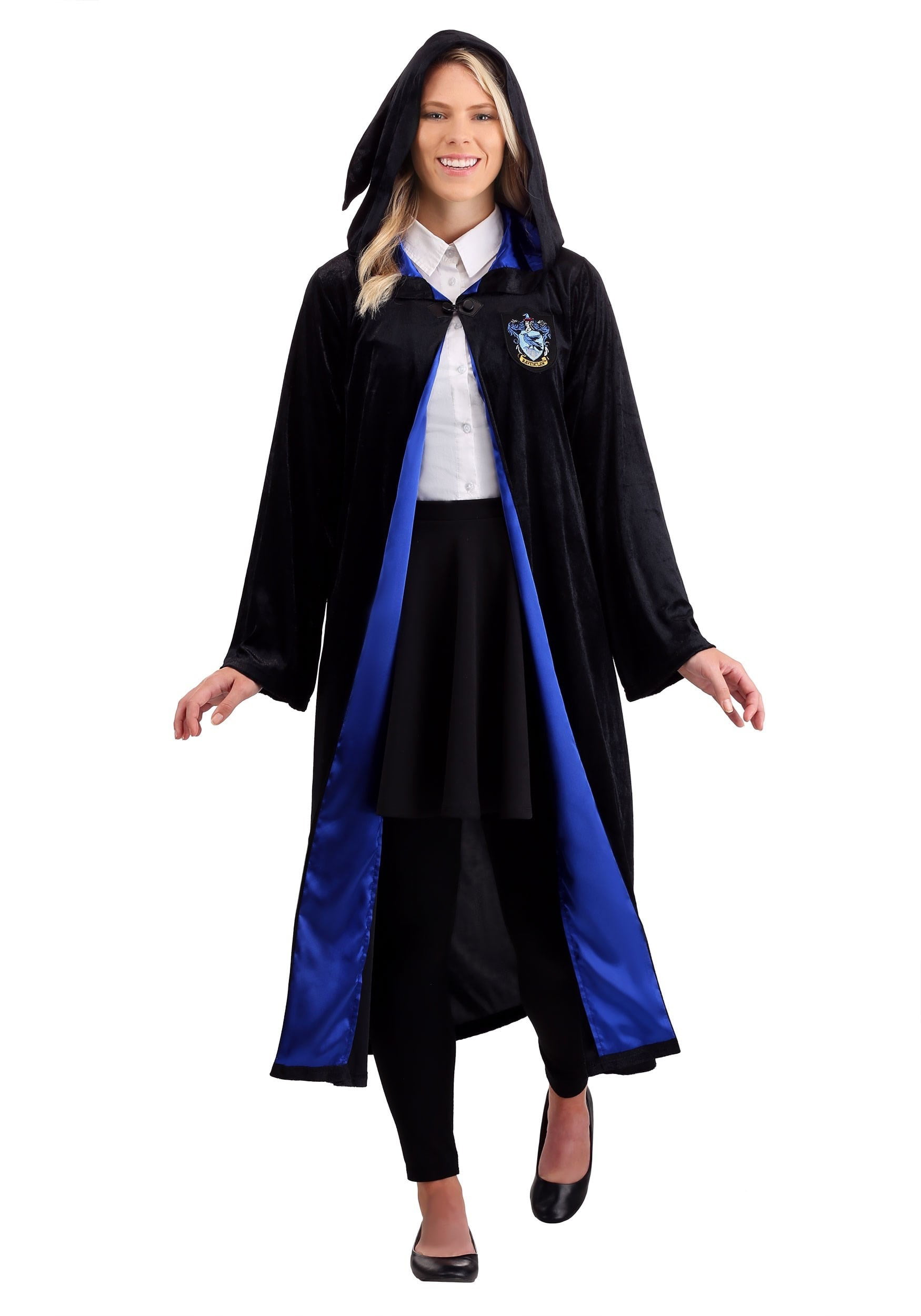 The Dragons Den Wizard School House Ravenclaw Cloak Fancy Dress Costume 