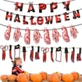thumbnail image 2 of 2Pcs Halloween Banners Decoration Scary Halloween Party Banner Body Parts, 2 of 7