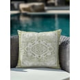 thumbnail image 4 of Waterproof Outdoor Throw Pillows with Inserts 16"x16", Sage Green Soft Decorative Pillowcases for Couch Bedroom, Boho Retro Decorative Abstract Floral Ethnic Pillow Covers for Sofa Living Room, 4 of 8