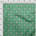 thumbnail image 3 of oneOone Polyester Spandex Green Fabric Floral Craft Projects Decor Fabric Printed By The Yard 56 Inch Wide, 3 of 4