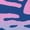 Royal Blue, variant on Retro Sea Level Sunset Design Women's T-shirt Blue