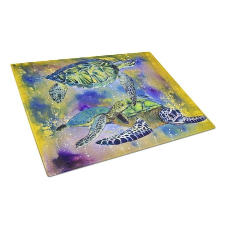 

Carolines Treasures 8394LCB Turtle Glass Cutting Board Large 12H x 16W multicolor