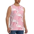 thumbnail image 2 of Kdxio Pink Flamingo for Men's Muscle T-shirt,Sleeveless for Workout Running Athletic Gym Lounge Casual, 2 of 7