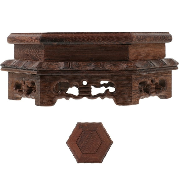 OFFIGAM Modern Minimalist Wooden Vase Holder Stand For Home 1Pack 5.89X5.31X2.16in