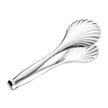 

BBQ Clips Scalloped Shell Shape Buffet Serving Tongs Stainless Steel Chef Food Serving Utensils