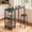 Round Stool-Black, variant on Asofer 3pcs Bar Table and Chairs Set, Kitchen Dining Table Set for 2, Industrial Bistro Set For Small Spaces, Apartment,Retro