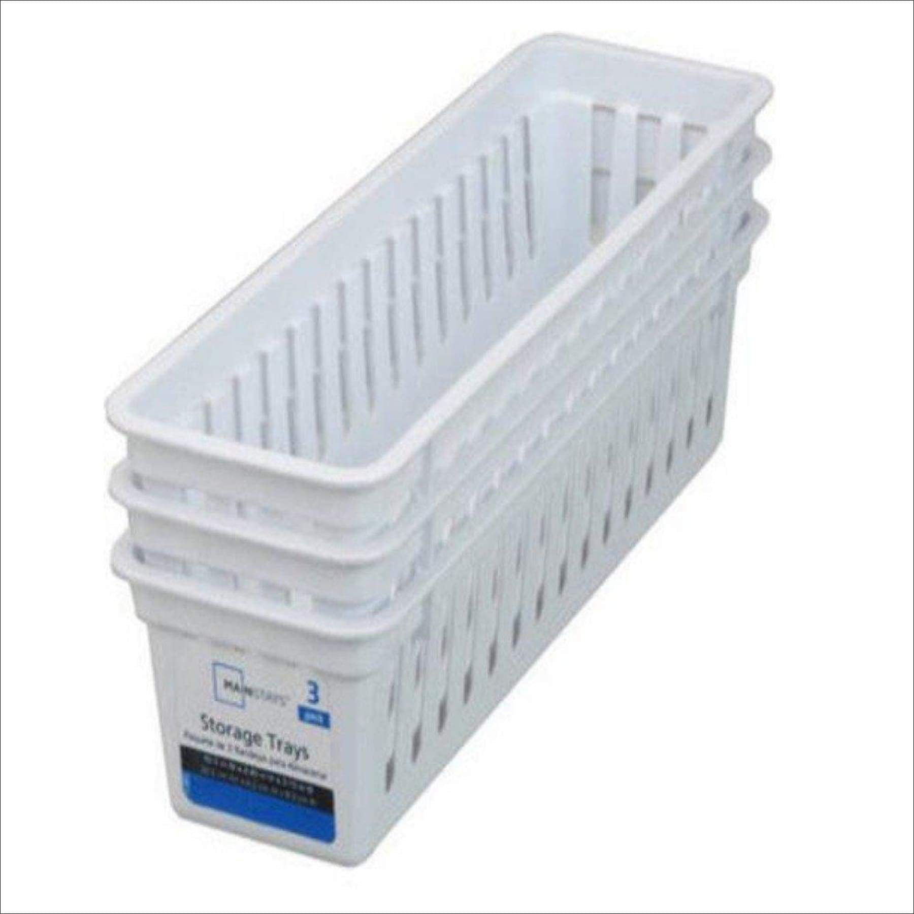 Mainstays Set Of 3 Drawer Storage Narrow Utility Baskets 10 3 X 3 1 X 2 4 Walmart Com Walmart Com