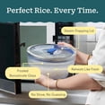 thumbnail image 4 of 12-Cup Microwave Rice Cooker Bowl with Lid – Microwavable Safe Glass Cookware for Rice, Grains & Vegetable Steaming - BPA Plastic Free, Steaming & Even Reheating |   Stackable Airtight Container, 4 of 5