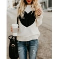 thumbnail image 4 of Cogild Women Cute Heart Sweaters Casual Crew Neck Pullover Cable Knitted Sweater, 4 of 6
