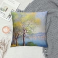 thumbnail image 2 of Creowell Impressionism Pillow Covers High-Quality Short Plush Square Design 1PC 12x12in, 2 of 5