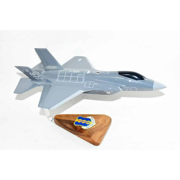 Lockheed Martin® F-35A Model®, 33rd Fighter Wing,  16" Mahogany Scale Model