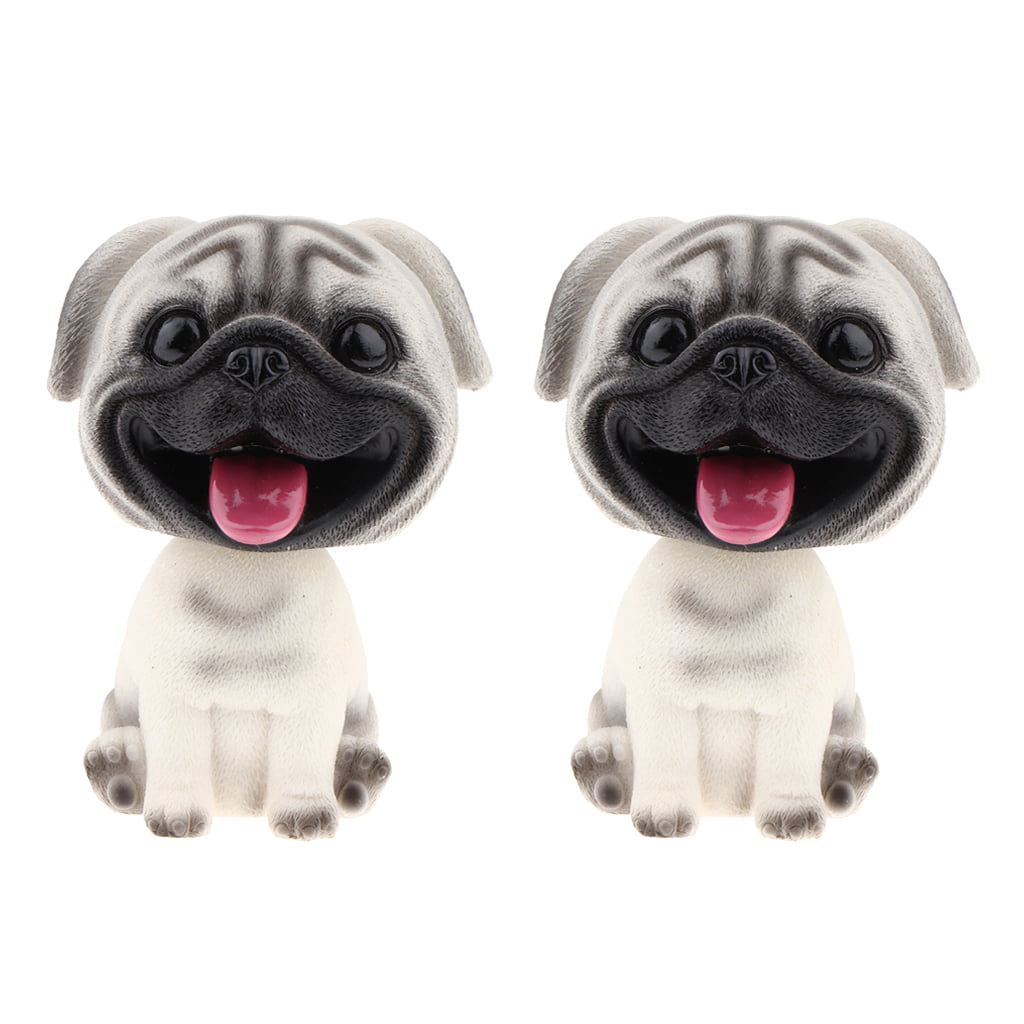 Puppy Pug Dog Animal Figurine Model Home Car Dashboard Office Ornament Decor 