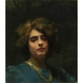 thumbnail image 2 of Alice Pike Barney 20x22 Gold Ornate Framed and Double Matted Museum Art Print Titled - The Necklace (1898), 2 of 4