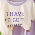 thumbnail image 5 of CAICJ98 Toddler Baby Girl Summer Clothes 3 6 12 18 Months 2T 3T 4T 5T Boys Outfits Cotton Short Sleeve Solid T-Shirt Top Casual Shorts Set (Purple,6-12 Months), 5 of 5