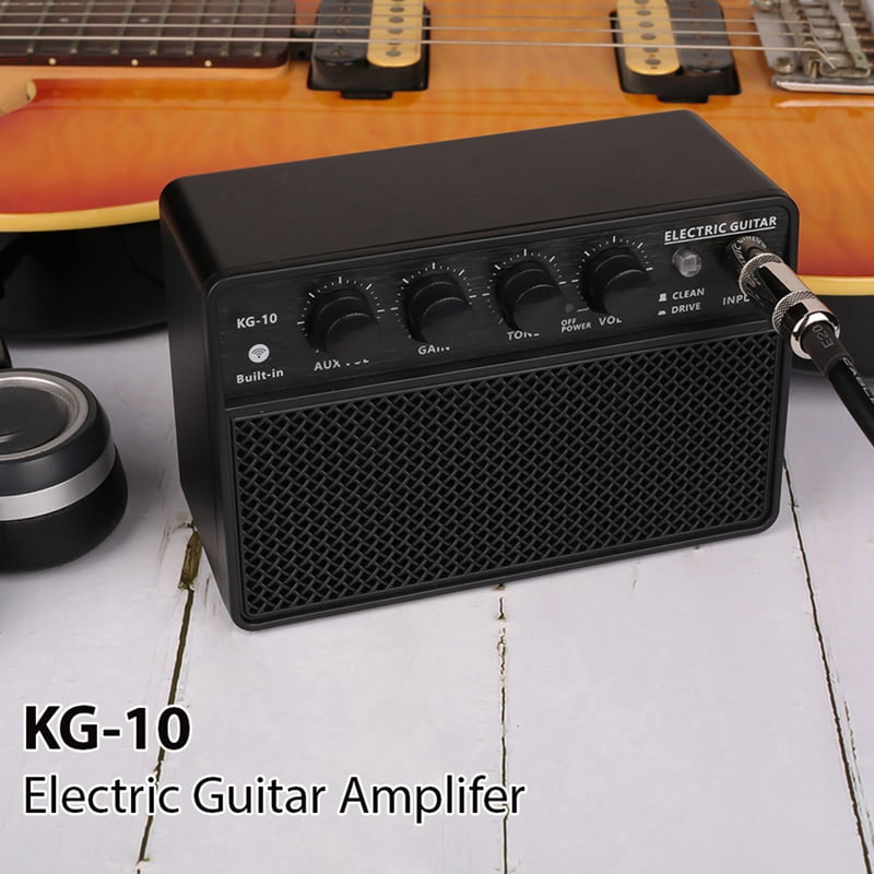 Small Electric Guitar Speaker Mini Portable Guitar Practice Speaker Suitable for Daily Practice and Street Performances