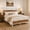 White, variant on 4 EVER WINNER 51.2" Metal Full Size Bed Frame with Tall Headboard & Footboard, Strong Metal Slats Support and Noise-Free Design with Under Bed Storage/No Box Spring Needed/Rustic Brown