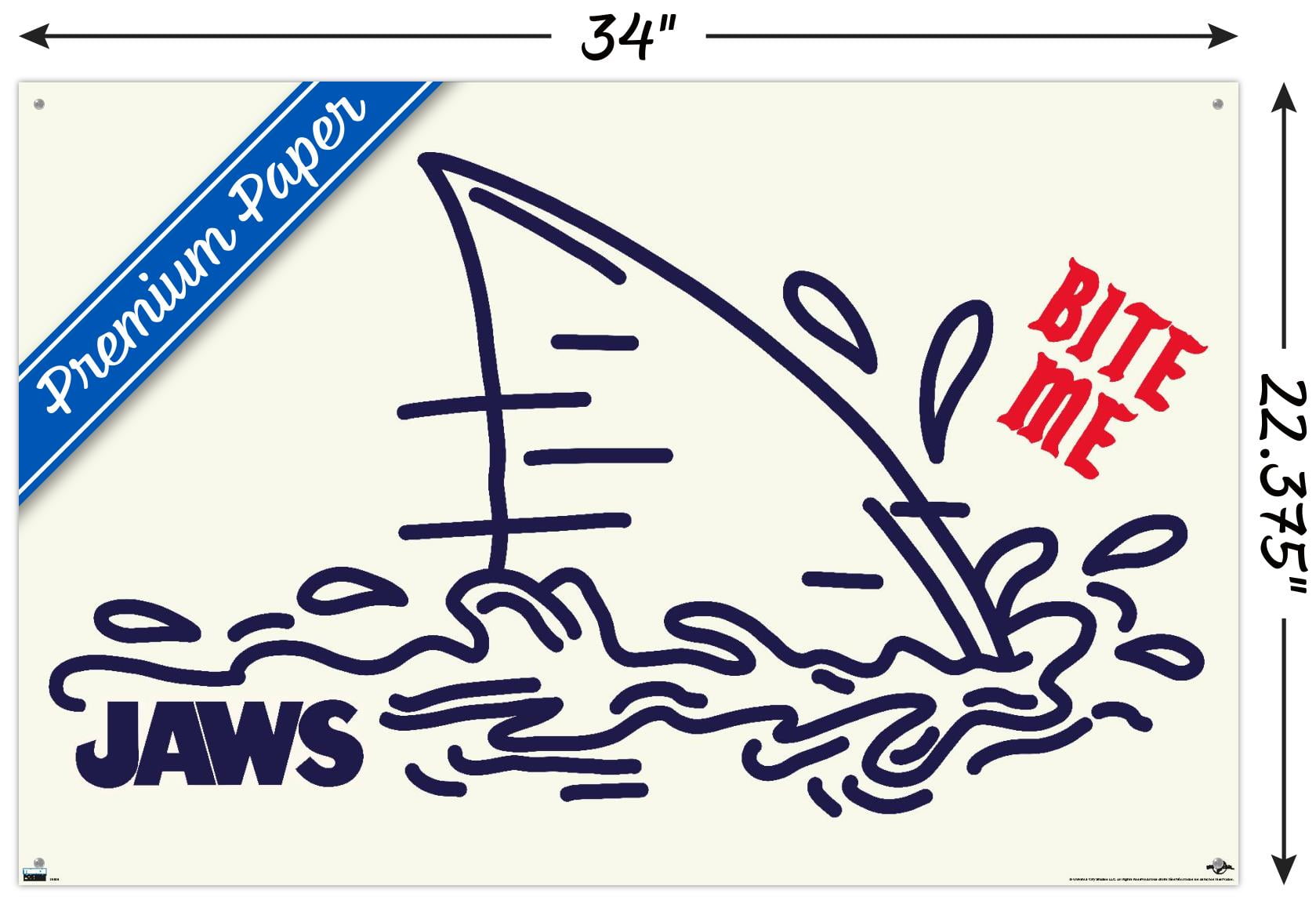 Jaws - Bite Me Wall Poster with Pushpins, 22.375" x 34"